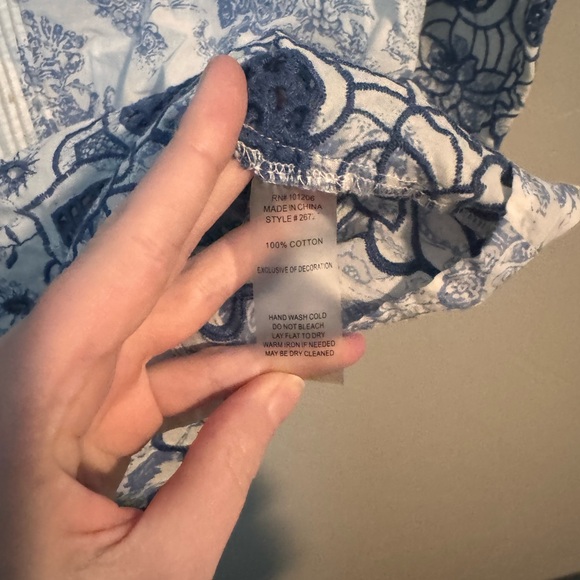 Soft Surroundings Cotton Nimes Floral Eyelet Tunic - Picture 9 of 16